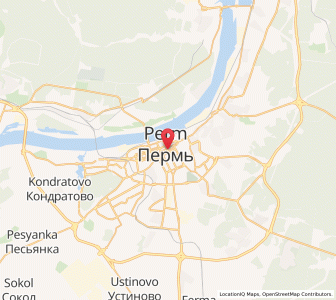 Map of Perm, Perm Krai