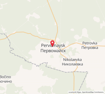 Map of Pervomaysk, Nizhny Novgorod Oblast