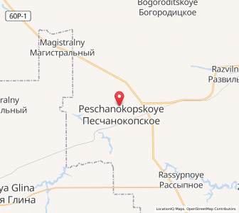Map of Peschanokopskoye, Rostov