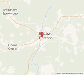 Map of Pestovo, Novgorod Oblast