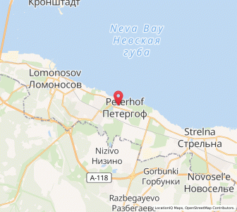 Map of Peterhof, St.-Petersburg