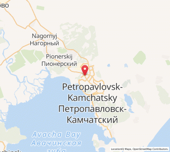 Map of Petropavlovsk-Kamchatsky, Kamchatka