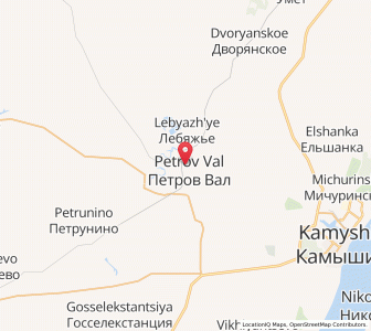 Map of Petrov Val, Volgograd Oblast