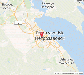 Map of Petrozavodsk, Karelia