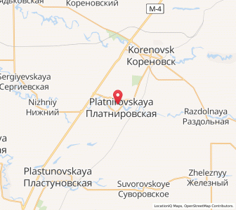 Map of Platnirovskaya, Krasnodar Krai