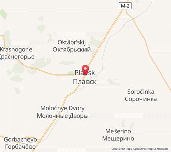 Map of Plavsk, Tula Oblast