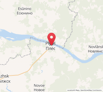 Map of Plyos, Ivanovo Oblast