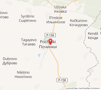 Map of Pochinki, Nizhny Novgorod Oblast