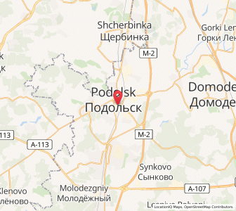Map of Podolsk, Moscow Oblast