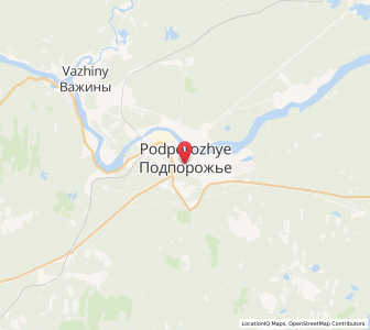 Map of Podporozh’ye, Leningradskaya Oblast'