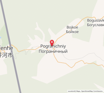 Map of Pogranichnyy, Primorye