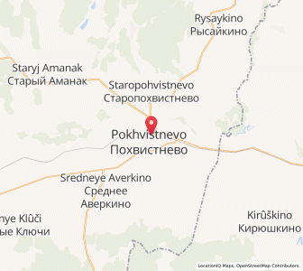 Map of Pokhvistnevo, Samara Oblast