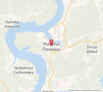 Map of Polazna, Perm Krai