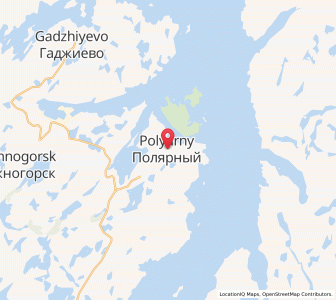 Map of Polyarnyy, Murmansk