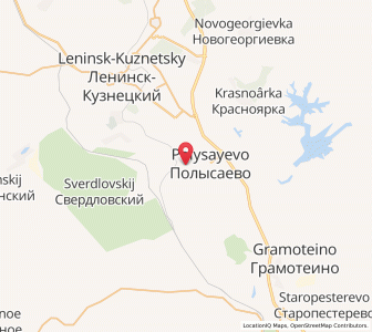 Map of Polysayevo, Kuzbass