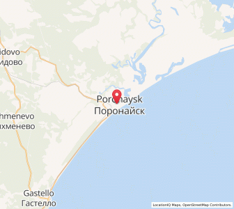 Map of Poronaysk, Sakhalin Oblast