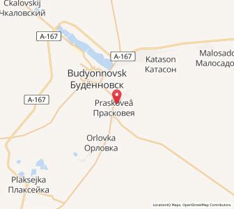 Map of Praskoveya, Stavropol Kray