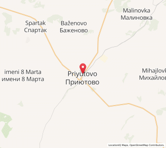 Map of Priyutovo, Bashkortostan Republic