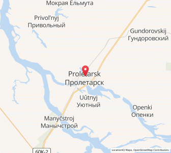Map of Proletarsk, Rostov