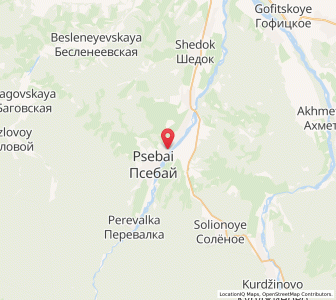 Map of Psebay, Krasnodar Krai