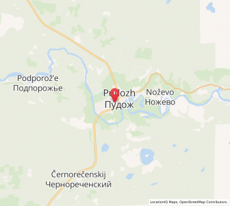 Map of Pudozh, Karelia