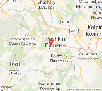 Map of Pushkin, St.-Petersburg