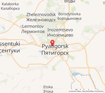Map of Pyatigorsk, Stavropol Kray