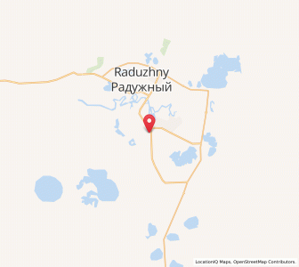 Map of Raduzhny, Khanty-Mansia