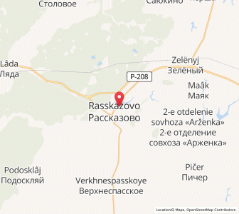 Map of Rasskazovo, Tambov Oblast
