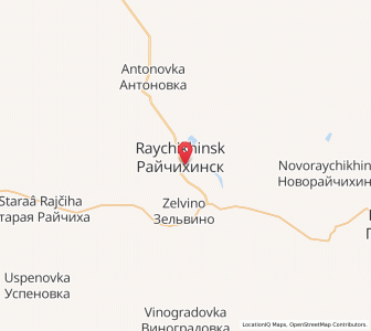 Map of Raychikhinsk, Amur Oblast
