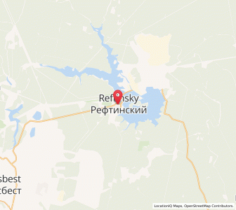 Map of Reftinskiy, Sverdlovsk Oblast