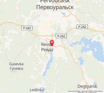 Map of Revda, Sverdlovsk Oblast