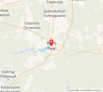 Map of Rezh, Sverdlovsk Oblast