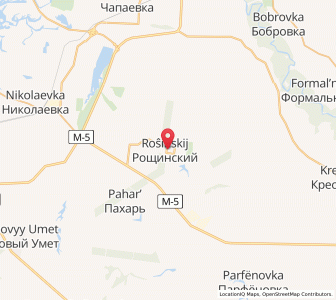 Map of Roschinskiy, Samara Oblast