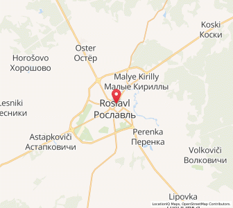 Map of Roslavl’, Smolensk Oblast
