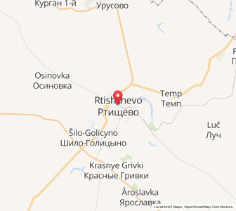 Map of Rtishchevo, Saratov Oblast