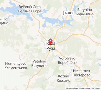 Map of Ruza, Moscow Oblast