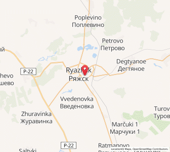 Map of Ryazhsk, Ryazan Oblast