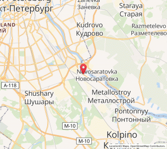 Map of Rybatskoye, Leningradskaya Oblast'