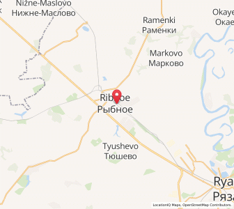 Map of Rybnoye, Ryazan Oblast