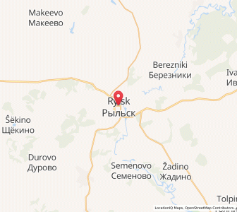 Map of Ryl’sk, Kursk Oblast