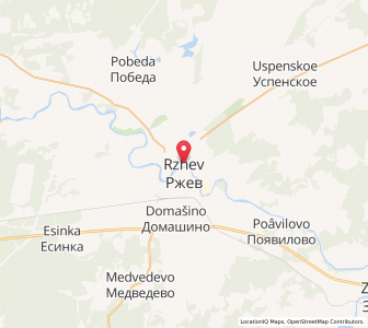 Map of Rzhev, Tver Oblast