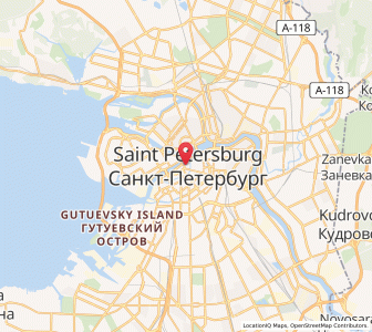 Map of Saint Petersburg, St.-Petersburg