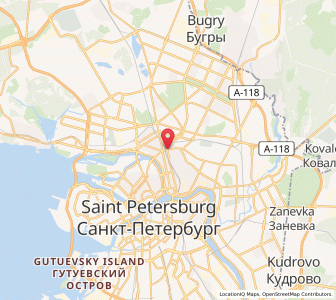 Map of Sampsonievskiy, Leningradskaya Oblast'