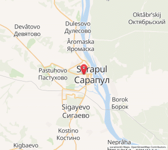 Map of Sarapul, Udmurtiya Republic