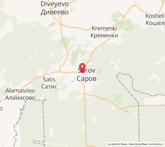 Map of Sarov, Nizhny Novgorod Oblast