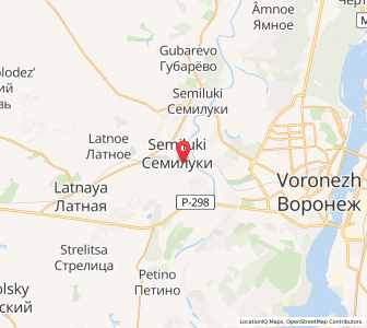 Map of Semiluki, Voronezh Oblast