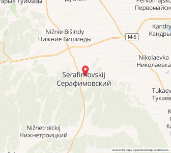 Map of Serafimovskiy, Bashkortostan Republic