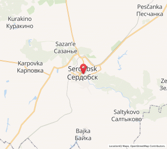 Map of Serdobsk, Penza Oblast