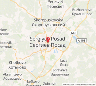 Map of Sergiyev Posad, Moscow Oblast